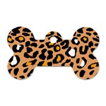 Leopard Jaguar dots Dog Tag Bone (One Side) Front