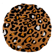 Leopard Jaguar Dots Large 18  Premium Round Cushions by ConteMonfrey