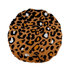 Leopard Jaguar Dots Standard 15  Premium Flano Round Cushions by ConteMonfrey