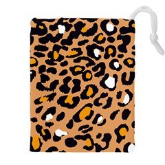 Leopard Jaguar Dots Drawstring Pouch (5xl) by ConteMonfrey