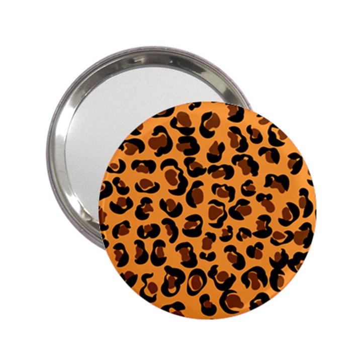 Orange Leopard Jaguar dots 2.25  Handbag Mirrors