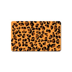 Orange Leopard Jaguar Dots Magnet (name Card) by ConteMonfrey