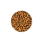 Orange Leopard Jaguar dots Golf Ball Marker (10 pack) Front