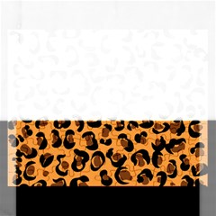 Orange Leopard Jaguar Dots Rectangular Jigsaw Puzzl by ConteMonfrey