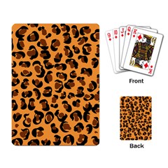 Orange Leopard Jaguar Dots Playing Cards Single Design (rectangle) by ConteMonfrey