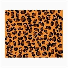 Orange Leopard Jaguar Dots Small Glasses Cloth (2 Sides) by ConteMonfrey