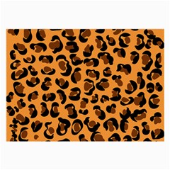 Orange Leopard Jaguar Dots Large Glasses Cloth by ConteMonfrey