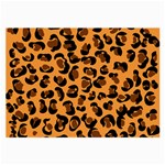 Orange Leopard Jaguar dots Large Glasses Cloth (2 Sides) Back