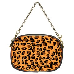 Orange Leopard Jaguar Dots Chain Purse (two Sides) by ConteMonfrey