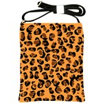 Orange Leopard Jaguar dots Shoulder Sling Bag Front