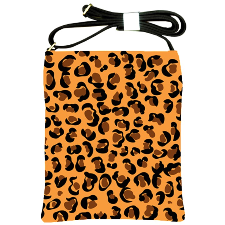 Orange Leopard Jaguar dots Shoulder Sling Bag