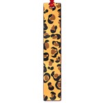 Orange Leopard Jaguar dots Large Book Marks Front