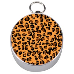 Orange Leopard Jaguar Dots Silver Compasses by ConteMonfrey