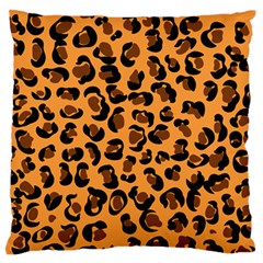 Orange Leopard Jaguar Dots Standard Flano Cushion Case (one Side) by ConteMonfrey