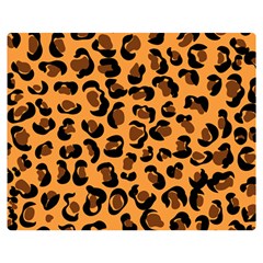 Orange Leopard Jaguar Dots Double Sided Flano Blanket (medium)  by ConteMonfrey