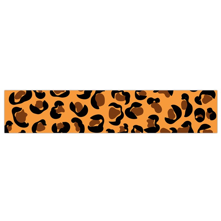 Orange Leopard Jaguar dots Small Flano Scarf