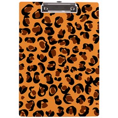 Orange Leopard Jaguar Dots A4 Clipboard by ConteMonfrey