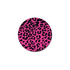 Leopard Print Jaguar Dots Pink Neon Golf Ball Marker (4 Pack) by ConteMonfrey