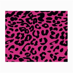 Leopard Print Jaguar Dots Pink Neon Small Glasses Cloth (2 Sides) by ConteMonfrey