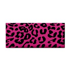 Leopard Print Jaguar Dots Pink Neon Hand Towel by ConteMonfrey