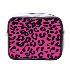 Leopard Print Jaguar Dots Pink Neon Mini Toiletries Bag (one Side) by ConteMonfrey