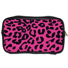 Leopard Print Jaguar Dots Pink Neon Toiletries Bag (one Side) by ConteMonfrey