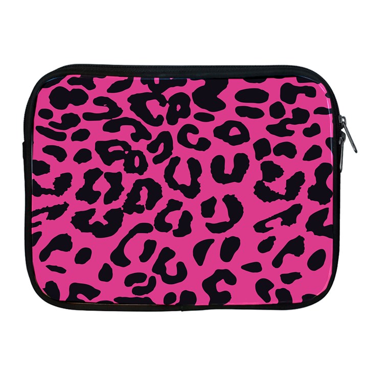 Leopard Print Jaguar dots pink neon Apple iPad 2/3/4 Zipper Cases