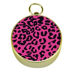 Leopard Print Jaguar Dots Pink Neon Gold Compasses by ConteMonfrey