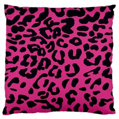 Leopard Print Jaguar Dots Pink Neon Standard Flano Cushion Case (one Side) by ConteMonfrey