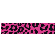 Leopard Print Jaguar Dots Pink Neon Small Flano Scarf by ConteMonfrey