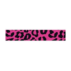 Leopard Print Jaguar Dots Pink Neon Flano Scarf (mini) by ConteMonfrey