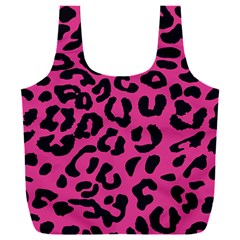 Leopard Print Jaguar Dots Pink Neon Full Print Recycle Bag (xxxl) by ConteMonfrey