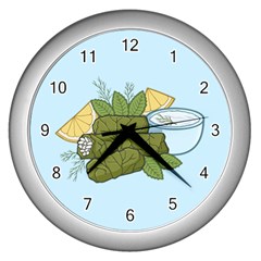 Dolmadakia Wall Clock (silver) by sifis