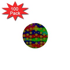 Blooming Stars On The Rainbow So Rare 1  Mini Buttons (100 Pack)  by pepitasart