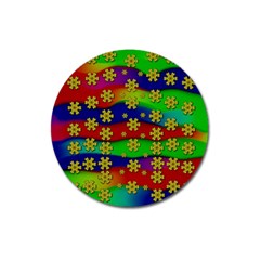 Blooming Stars On The Rainbow So Rare Magnet 3  (round) by pepitasart