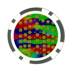 Blooming Stars On The Rainbow So Rare Poker Chip Card Guard by pepitasart