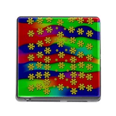 Blooming Stars On The Rainbow So Rare Memory Card Reader (square 5 Slot) by pepitasart