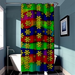 Blooming Stars On The Rainbow So Rare Shower Curtain 36  X 72  (stall)  by pepitasart