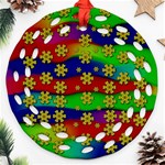 Blooming Stars On The Rainbow So Rare Ornament (Round Filigree) Front