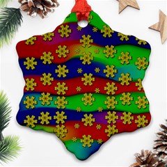 Blooming Stars On The Rainbow So Rare Ornament (snowflake)