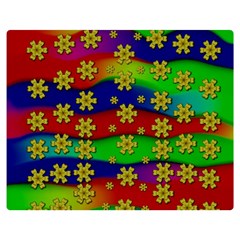 Blooming Stars On The Rainbow So Rare Double Sided Flano Blanket (medium)  by pepitasart