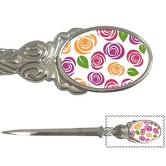 Colorful Seamless Floral, Flowers Pattern Wallpaper Background Letter Opener by Amaryn4rt