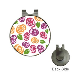 Colorful Seamless Floral, Flowers Pattern Wallpaper Background Hat Clips with Golf Markers