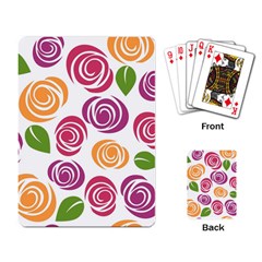 Colorful Seamless Floral, Flowers Pattern Wallpaper Background Playing Cards Single Design (rectangle)