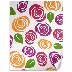 Colorful Seamless Floral, Flowers Pattern Wallpaper Background Canvas 36  x 48 