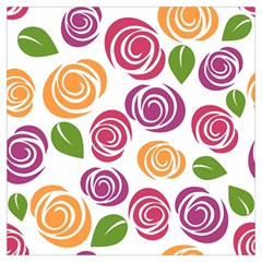 Colorful Seamless Floral, Flowers Pattern Wallpaper Background Lightweight Scarf  by Amaryn4rt