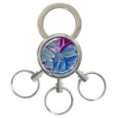 The Painted Shell 3-ring Key Chain by kaleidomarblingart