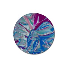 The Painted Shell Magnet 3  (round) by kaleidomarblingart