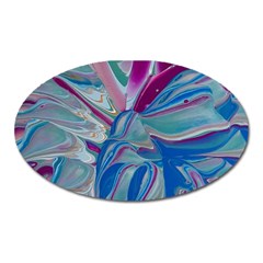 The Painted Shell Oval Magnet by kaleidomarblingart