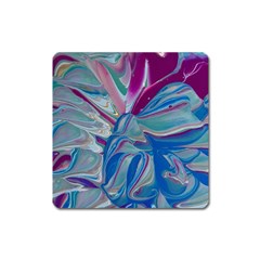 The Painted Shell Square Magnet by kaleidomarblingart